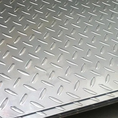Diamond Embossed Stainless Steel Sheet 0.9mm 0.8mm Backsplash Ss 304 Chequered Plate